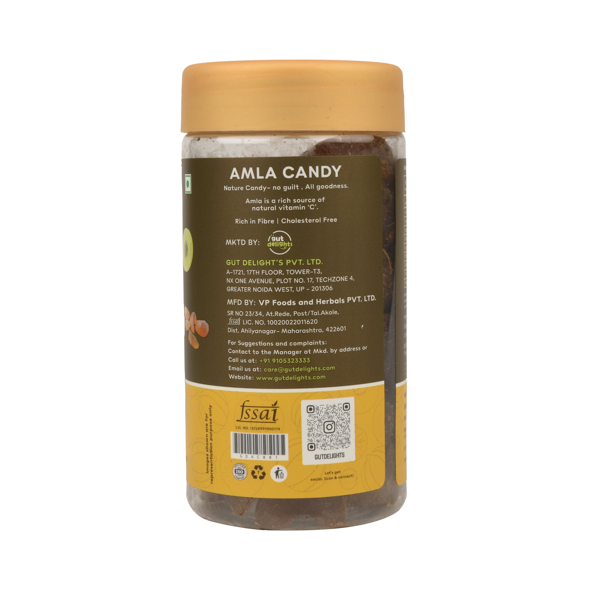 Gut Delights Chatpata Amla – Sweetened Indian Gooseberries (200g)