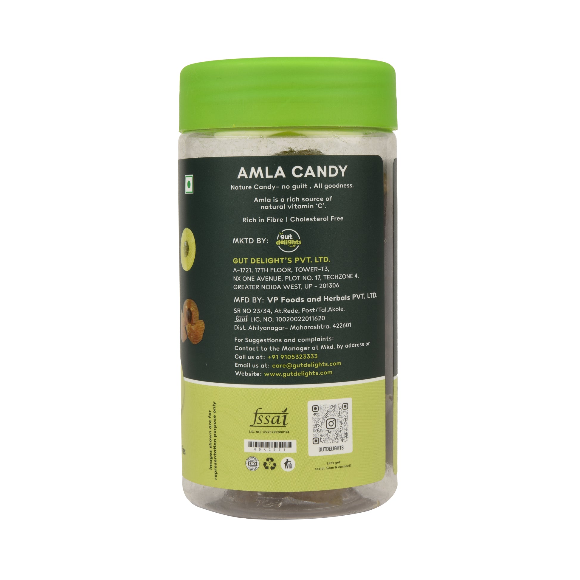 Gut Delights Amla Candy – Sweetened Indian Gooseberries (200g)