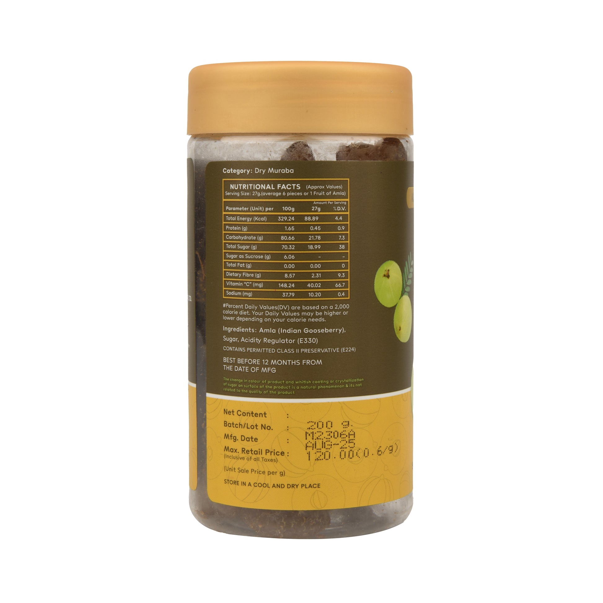 Gut Delights Chatpata Amla – Sweetened Indian Gooseberries (200g)