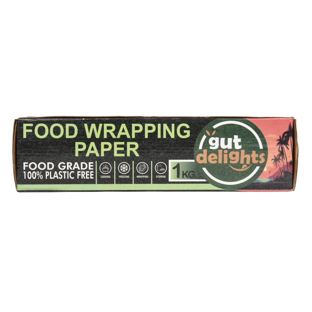 Gutdelights 1 Kilogram (1 KG) Nutri Wrap Food Wrapping Paper, Non-Sticky Butter Paper Roll for Roti Use as Parchment Paper OR Kitchen Roll Paper or roti clothes wrap
