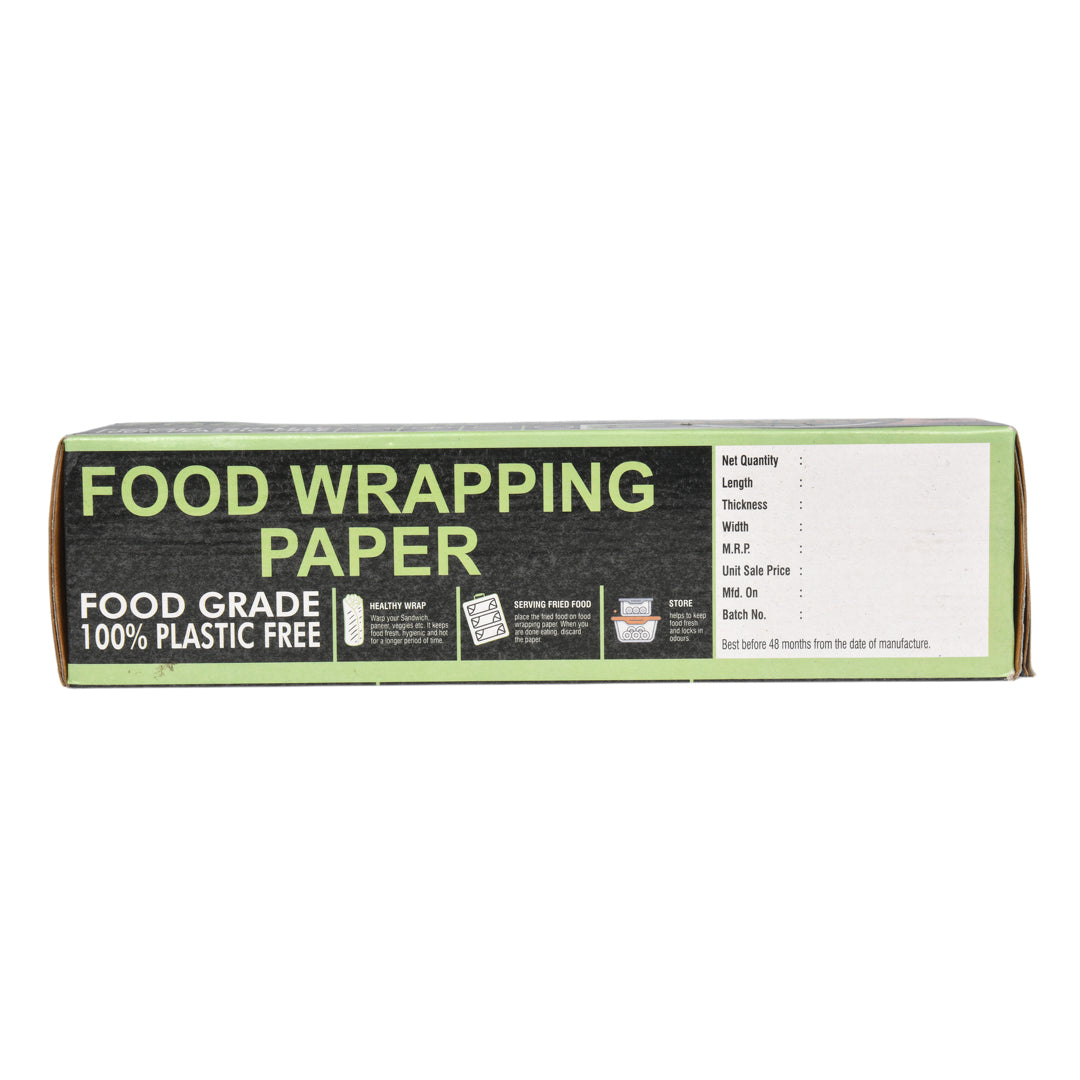 Gutdelights 1 Kilogram (1 KG) Nutri Wrap Food Wrapping Paper, Non-Sticky Butter Paper Roll for Roti Use as Parchment Paper OR Kitchen Roll Paper or roti clothes wrap