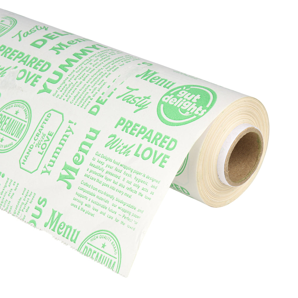 Gutdelights 1 Kilogram (1 KG) Nutri Wrap Food Wrapping Paper, Non-Sticky Butter Paper Roll for Roti Use as Parchment Paper OR Kitchen Roll Paper or roti clothes wrap
