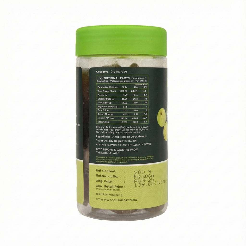 Gut Delights Amla Candy – Sweetened Indian Gooseberries (200g)