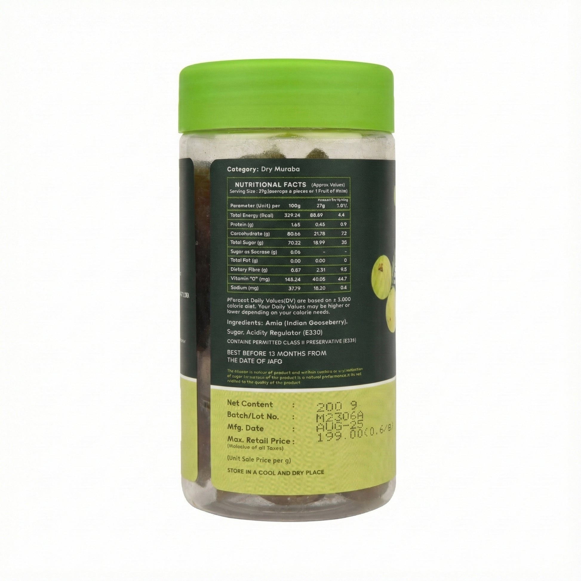 Gut Delights Amla Candy – Sweetened Indian Gooseberries (200g)