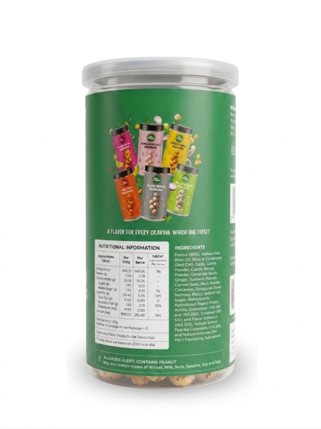 GutDelights Pudina Punch Roasted Makhana | Crunchy Fox Nuts | High Protein & Gluten-Free Snack | Healthy Anytime Munching